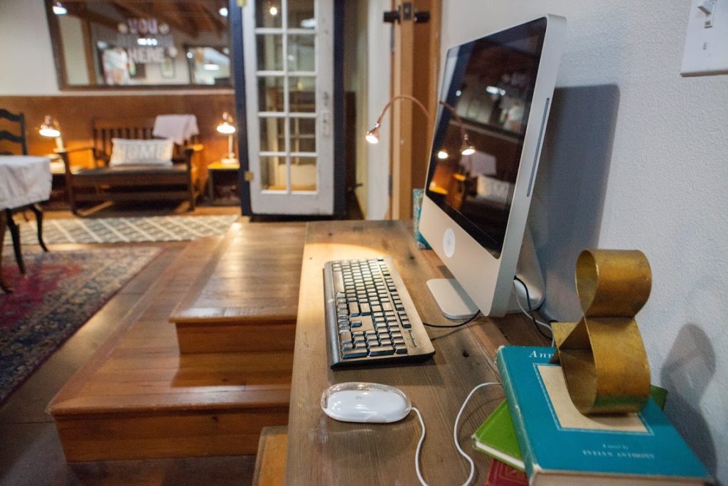 Office area at the Indie Alley coworking space in Fairfax, California